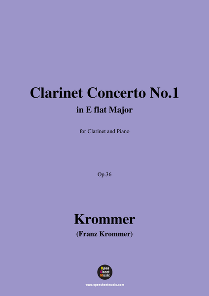 F. Krommer-Clarinet Concerto No.1,Op.36,for Clarinet and Piano image number null