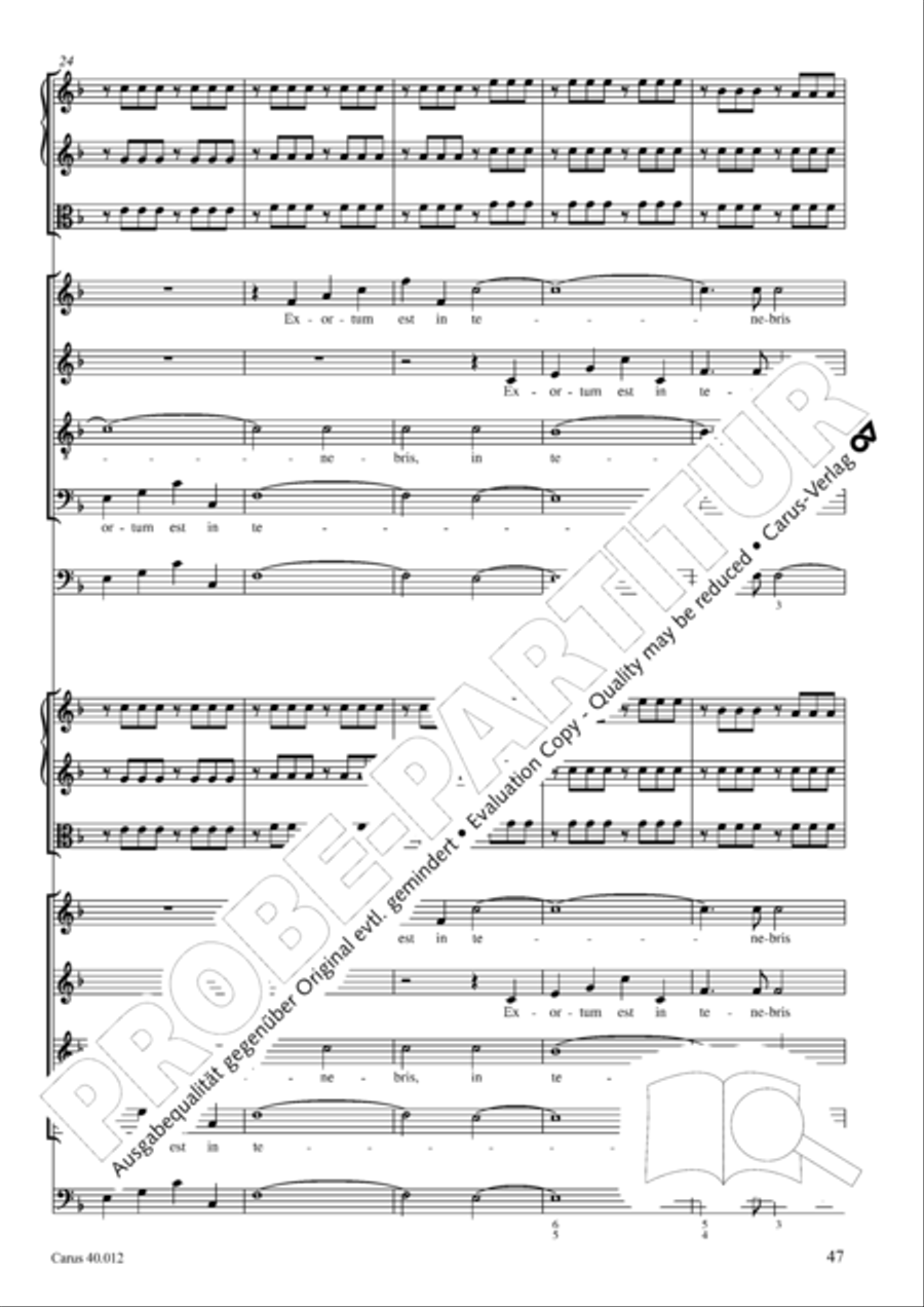 Beatus vir (How blest is he) Psalm 111 4-Part scores gallery preview page 48