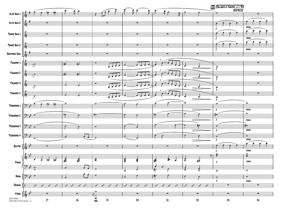 One Day I'll Fly Away (from Moulin Rouge) (arr. Michael Brown) - Conductor Score (Full Score) Jazz Ensemble scores gallery preview page 3