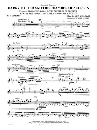 Harry Potter and the Chamber of Secrets, Symphonic Suite from: 1st B-flat Clarinet