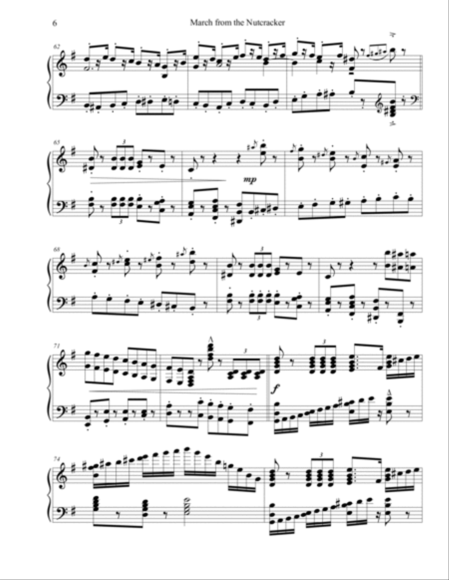March from The Nutcracker Piano Solo scores gallery preview page 6