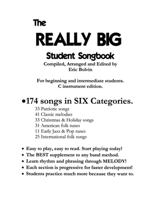 The Really Big Student Songbook C edition