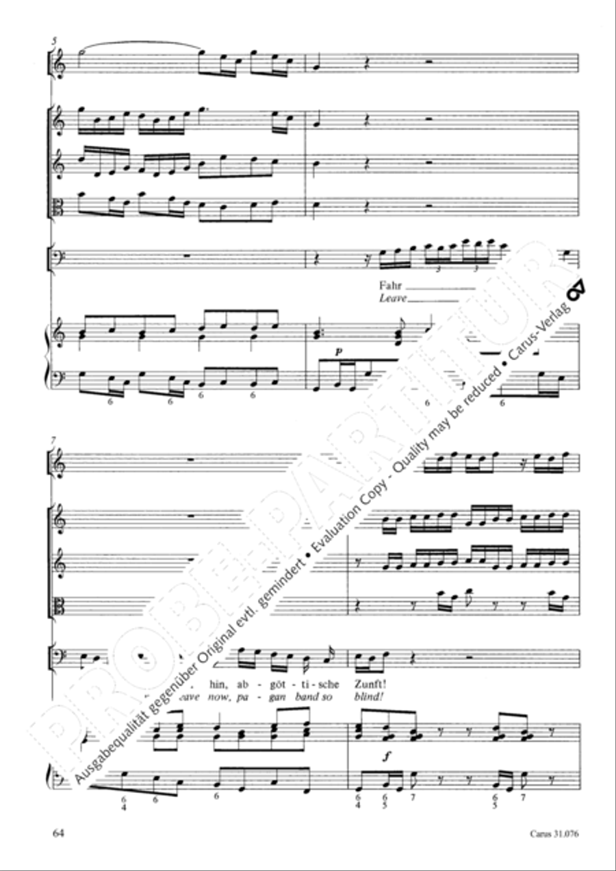 The heavens are telling the Father's glory (Die Himmel erzahlen die Ehre Gottes) 4-Part scores gallery preview page 65
