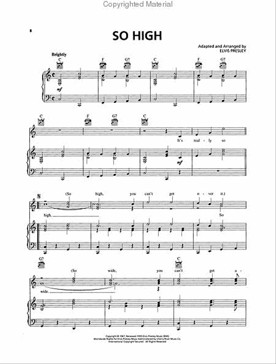 Elvis – Ultimate Gospel Piano, Vocal, Guitar scores gallery preview page 3