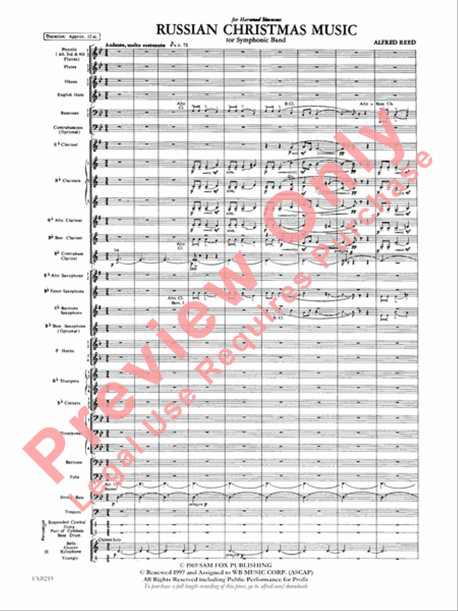 Russian Christmas Music Russian Christmas Music Concert Band scores gallery preview page 4