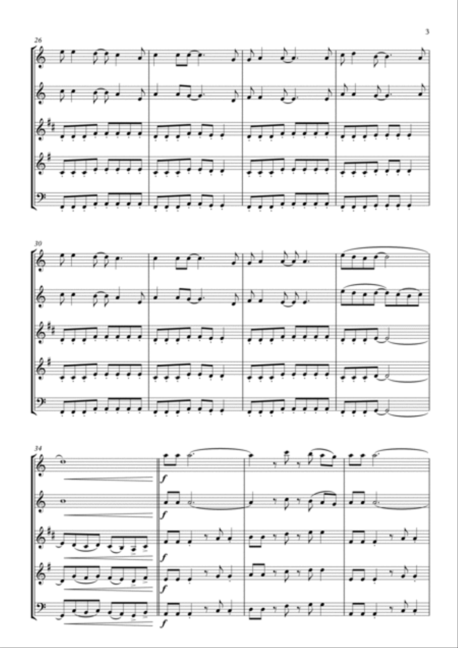 Rock You Like A Hurricane Woodwind Quintet scores gallery preview page 3