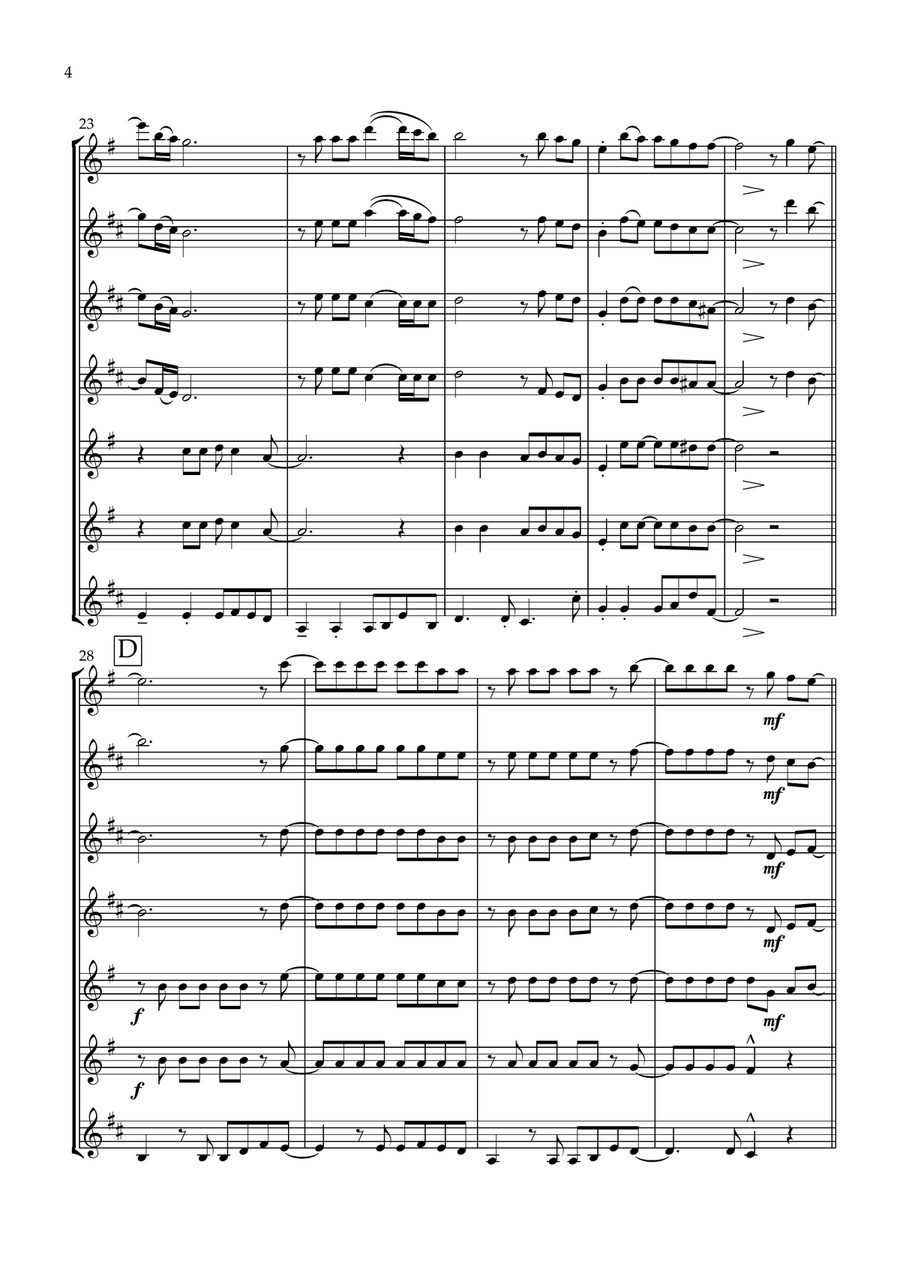 Flowers Woodwind Ensemble scores gallery preview page 4