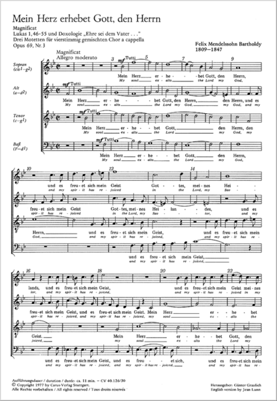 My soul exalts the Lord my God 4-Part scores gallery preview page 14