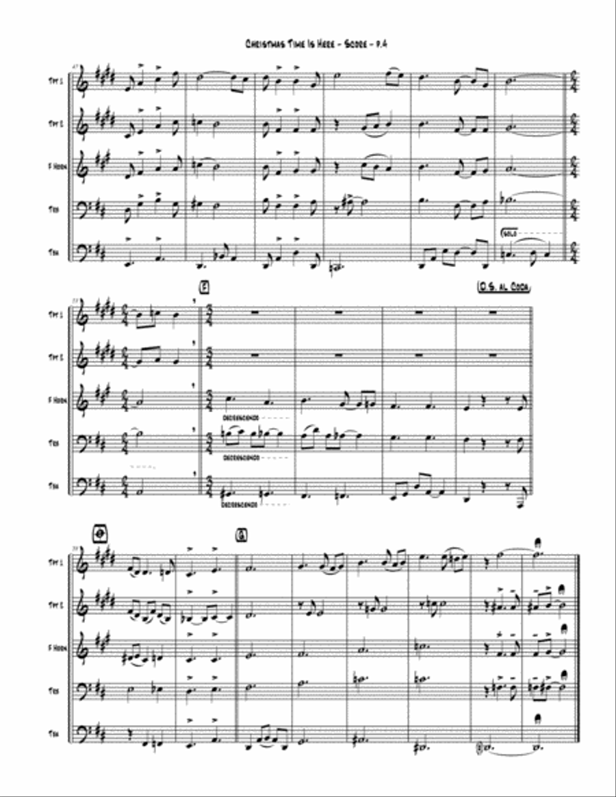 Christmas Time Is Here Christmas Time Is Here Brass Ensemble scores gallery preview page 4
