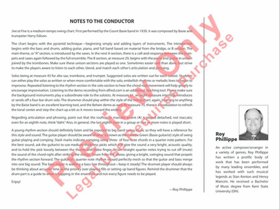 Jive at Five Jazz Ensemble scores gallery preview page 3
