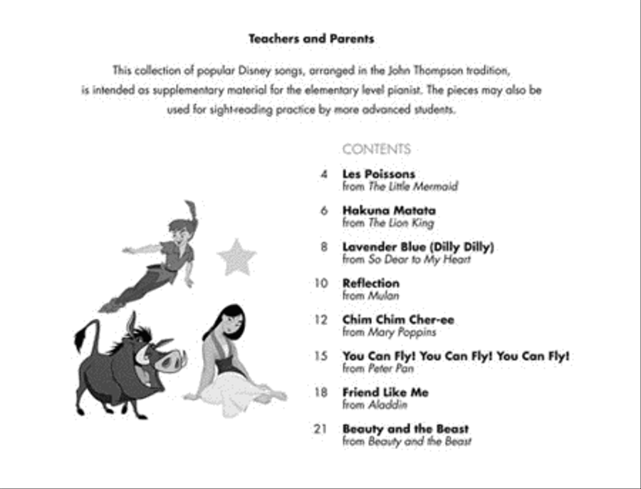 First Disney Songs Easy Piano scores gallery preview page 2
