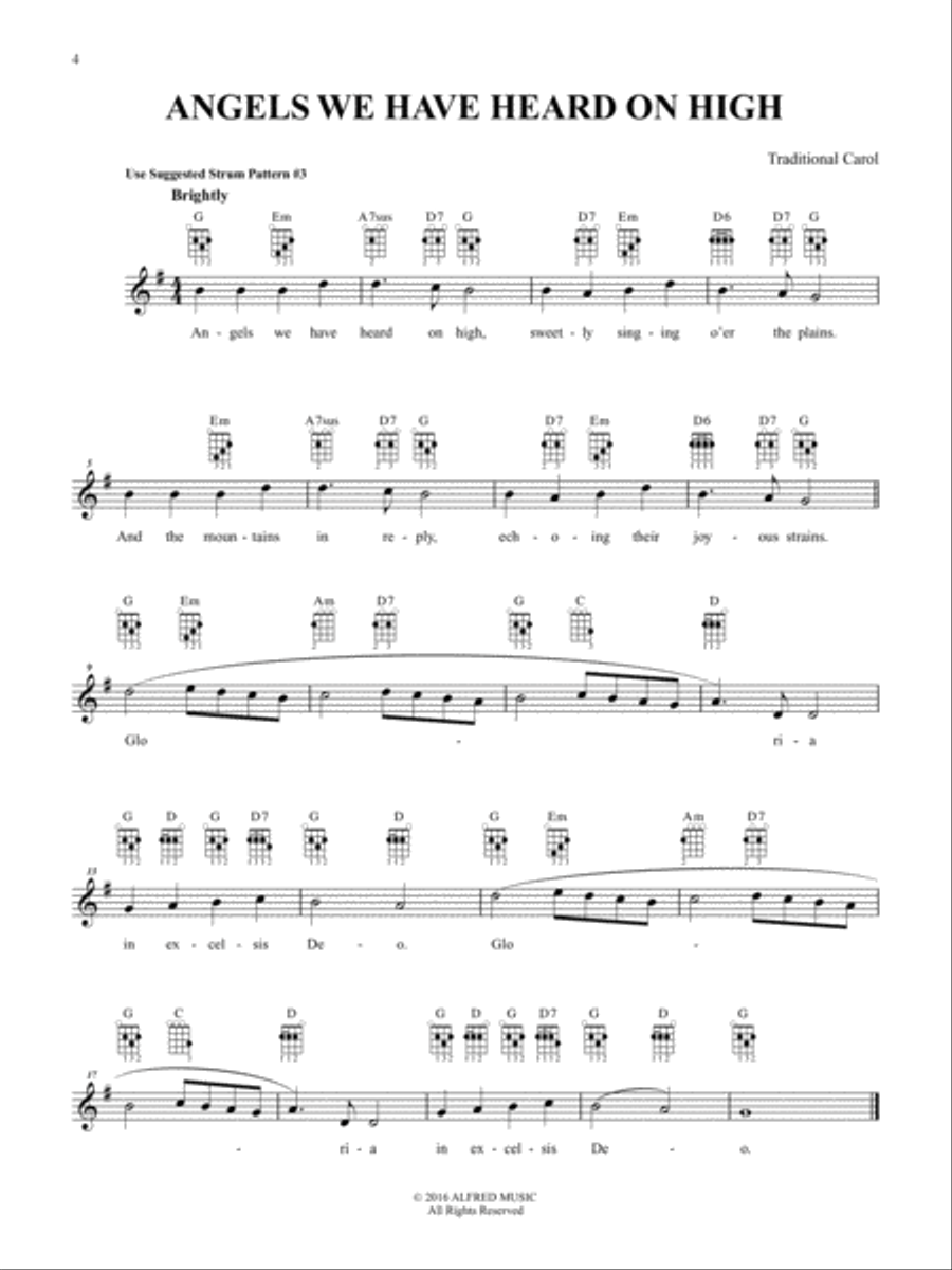 Alfred's Easy Ukulele Songs -- Christmas Ukulele scores gallery preview page 4