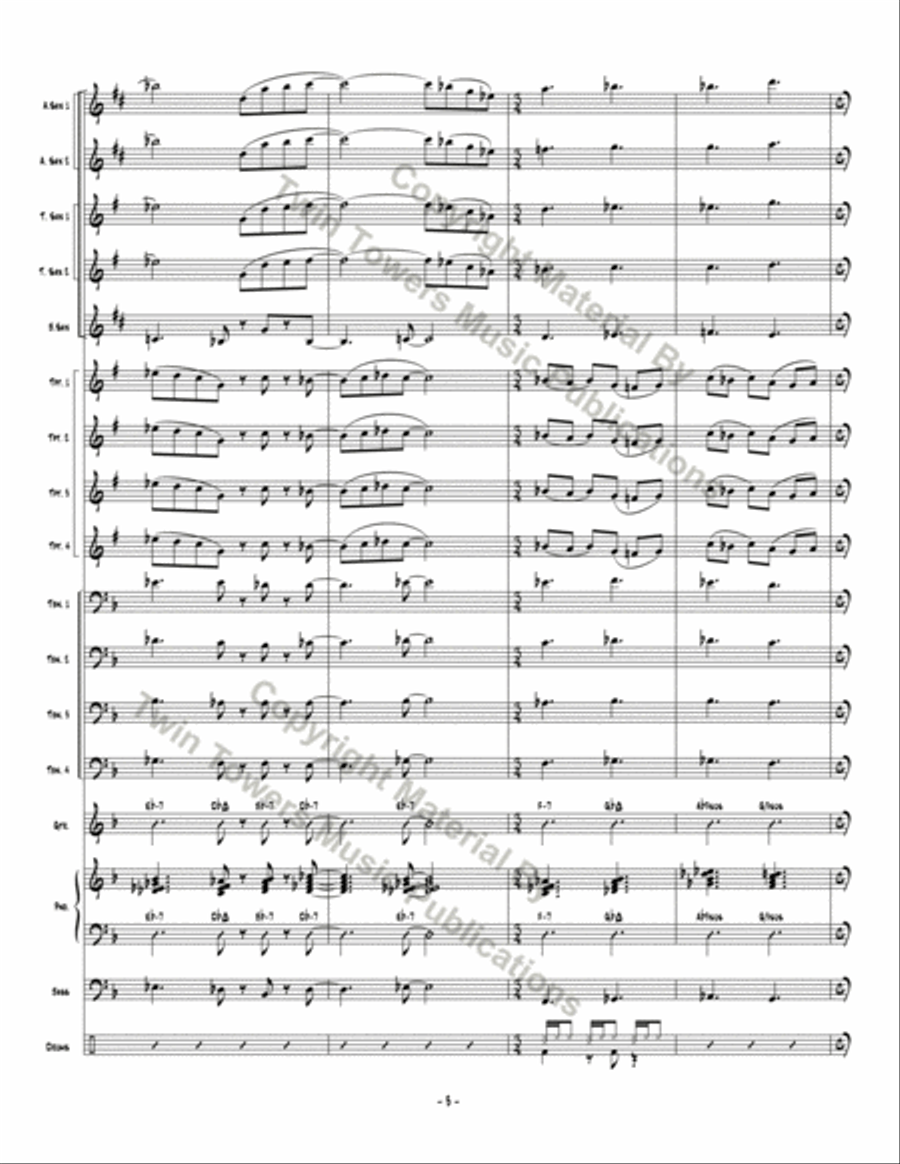 Changing Lanes Changing Lanes Jazz Ensemble scores gallery preview page 4