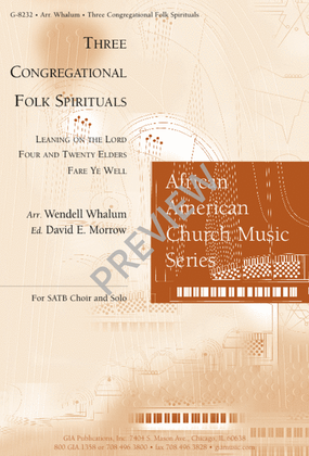 Book cover for Three Congregational Folk Spirituals