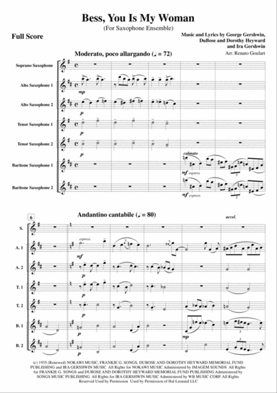 Bess, You Is My Woman from PORGY AND BESS ® Woodwind Ensemble scores gallery preview page 2