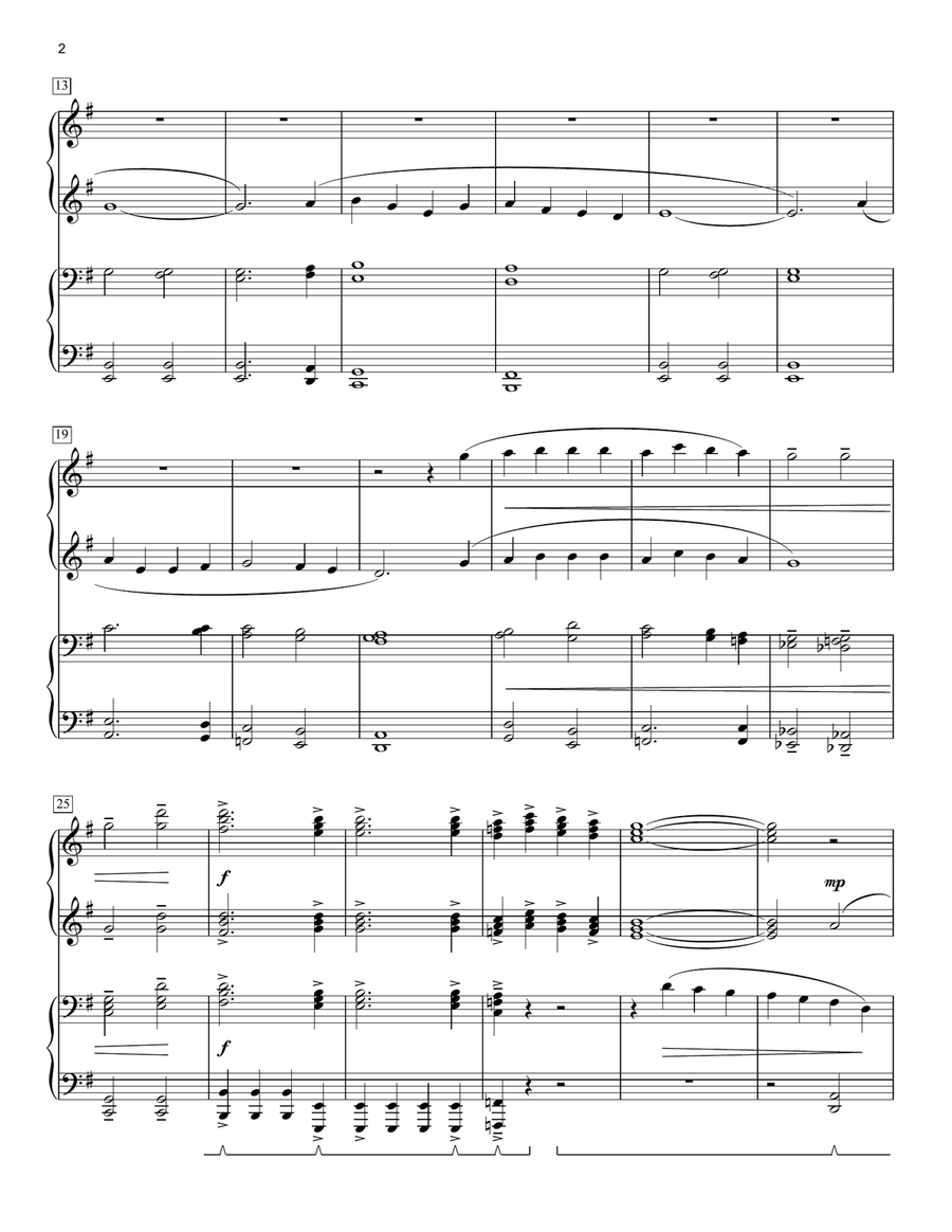 O Come, O Come, Emmanuel (arr. Phillip Keveren) Piano Duet scores gallery preview page 2