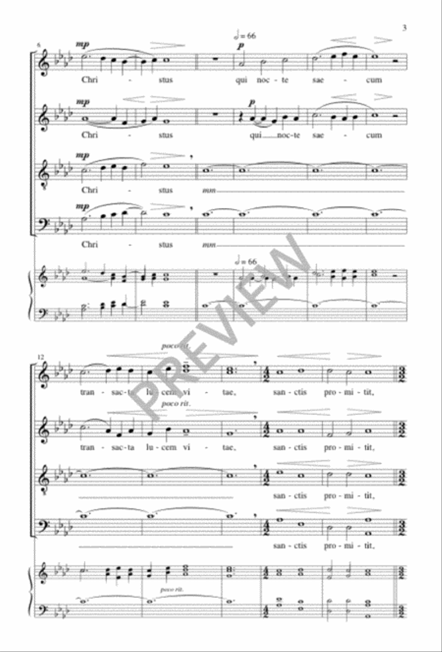 Christus est stella matutina 4-Part scores gallery preview page 3