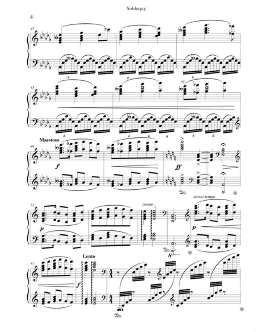 Soliloquy for Piano Solo Piano Solo scores gallery preview page 6