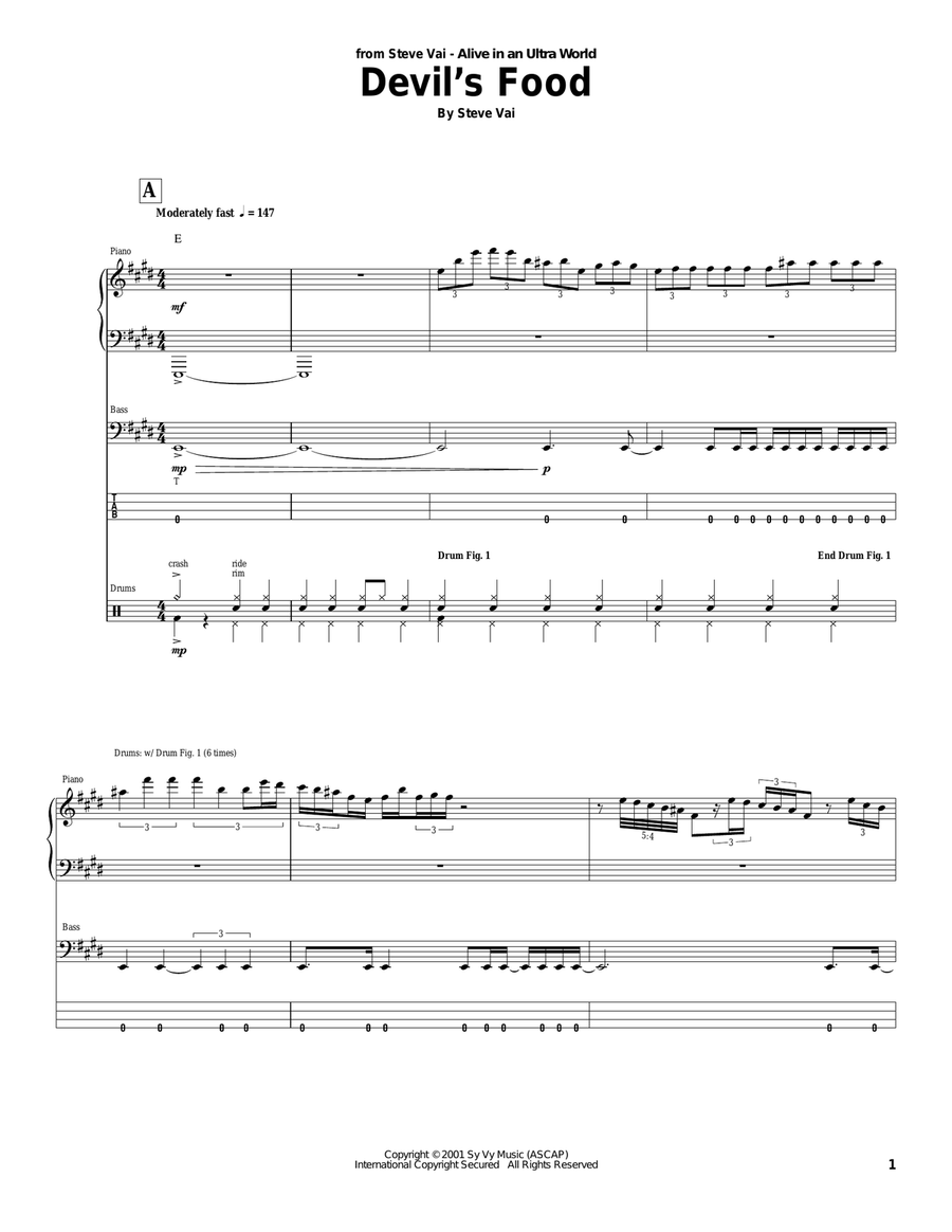 Devil's Food Acoustic Guitar scores gallery preview page 1