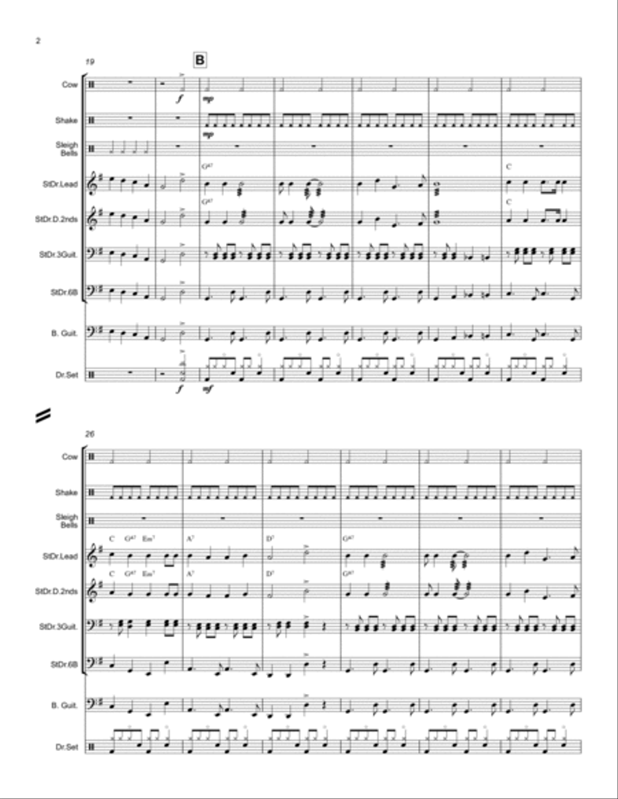 Jingle Bells for Steel Drums Steel Drum Band scores gallery preview page 3