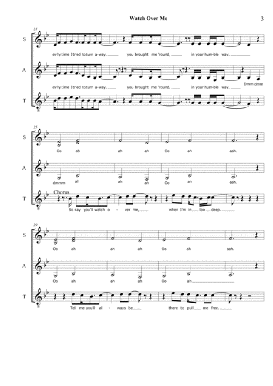 Watch Over Me A Cappella Digital Sheet Music Sheet Music Plus