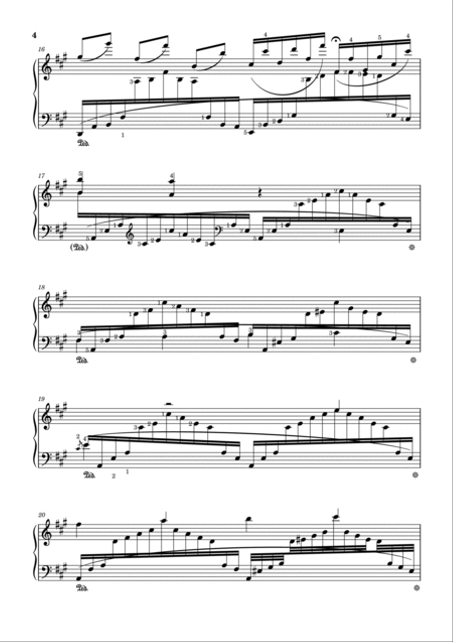 Trois Etudes de Concert No.3 Un Sospiro,Franz Liszt,Original Edition,S.144, No. 3,Piano Solo Piano Method scores gallery preview page 4
