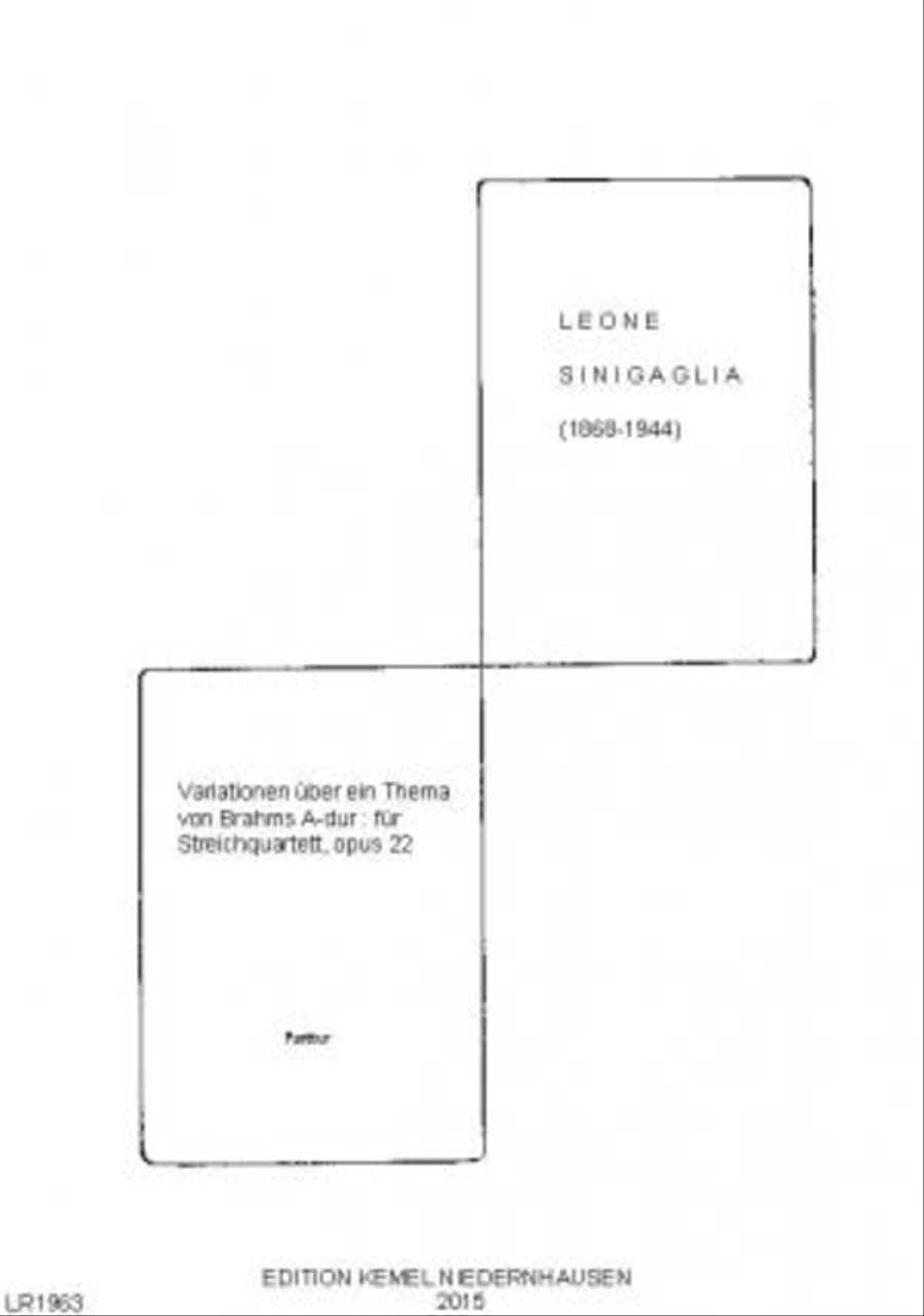 Variationen über ein Thema von Brahms A-dur String Quartet scores gallery preview page 1
