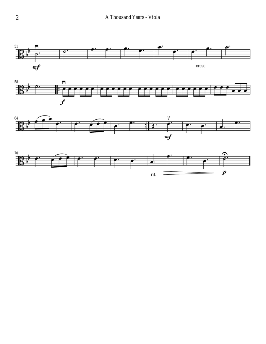 A Thousand Years String Quartet scores gallery preview page 6