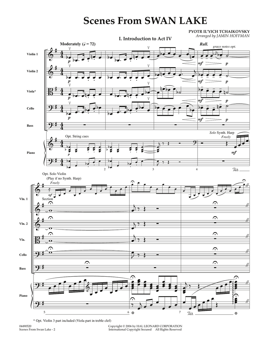 Scenes from Swan Lake - Full Score Orchestra scores gallery preview page 2