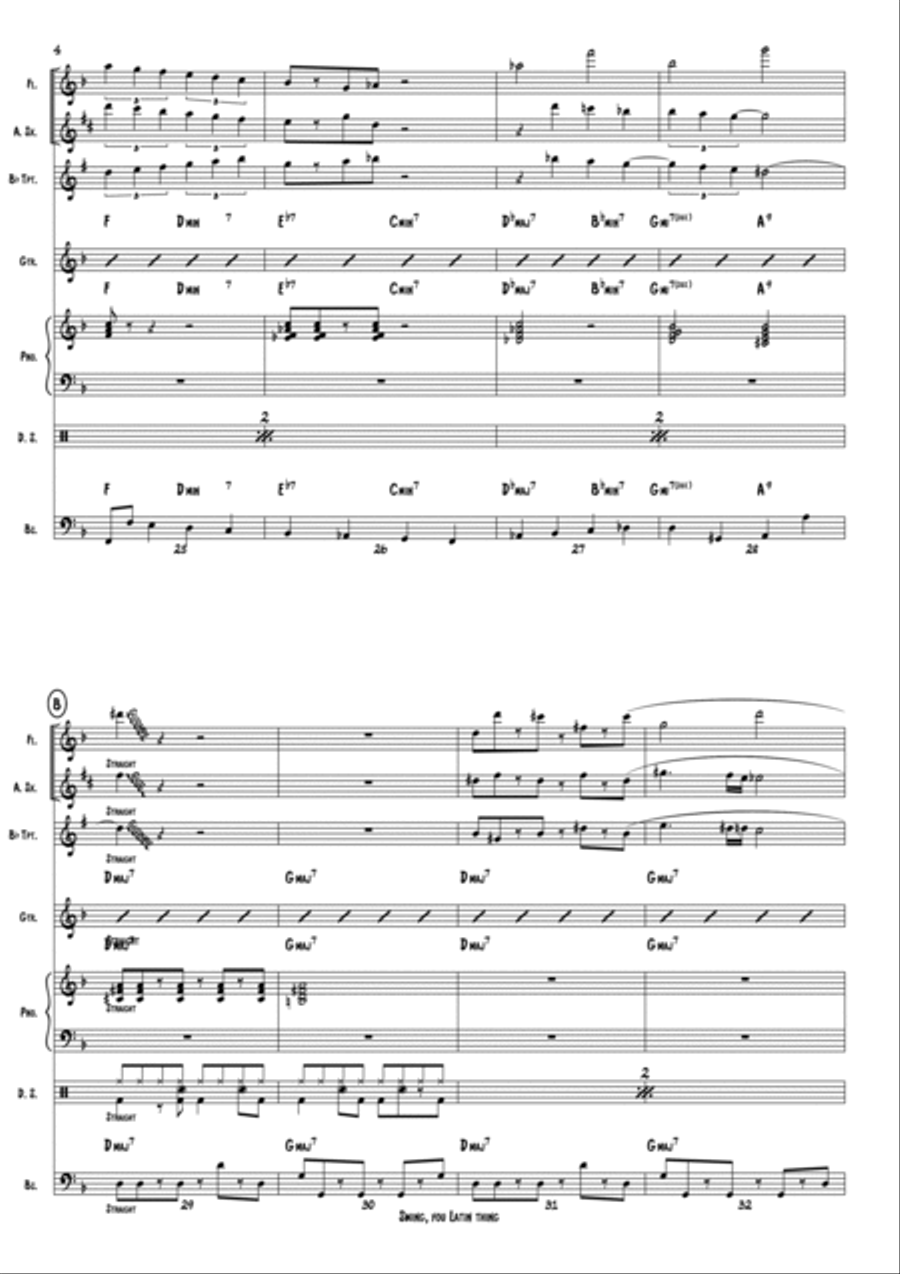 Swing, you Latin Thing! Jazz Ensemble scores gallery preview page 4