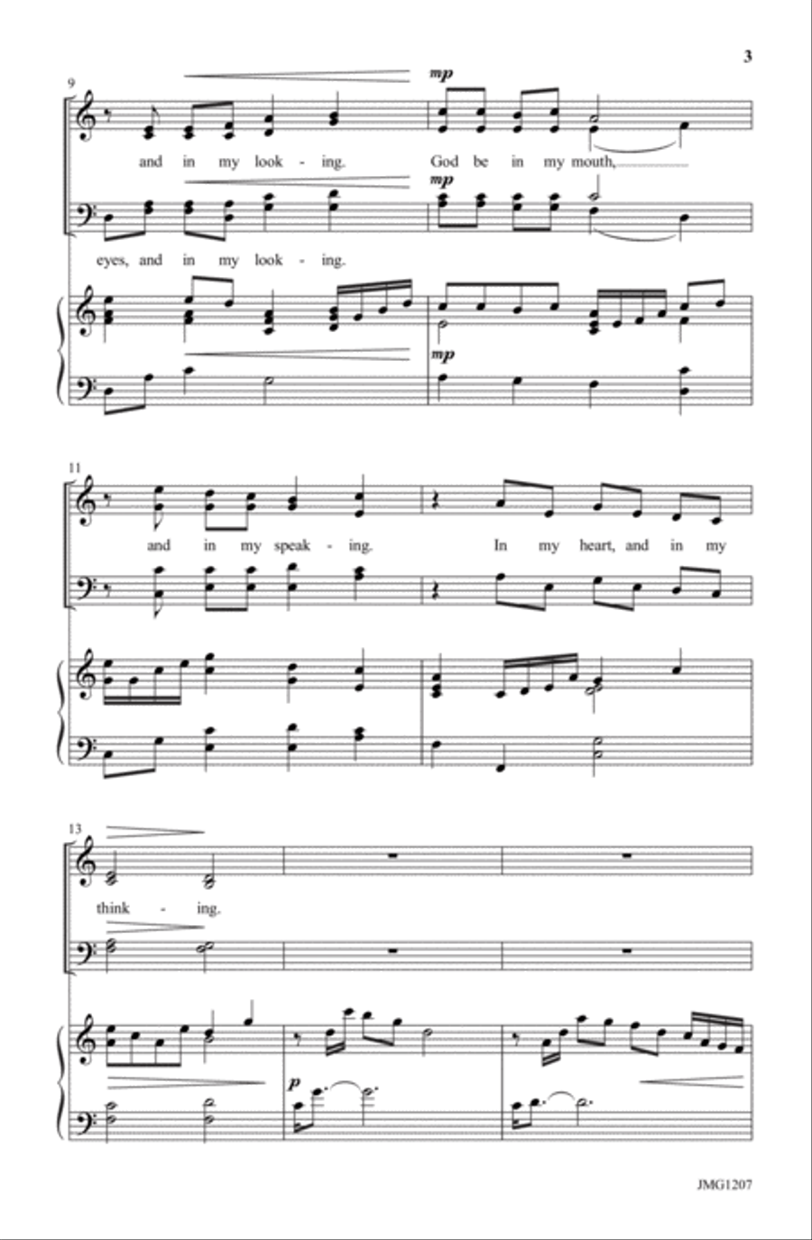 A Parting Prayer 4-Part scores gallery preview page 3