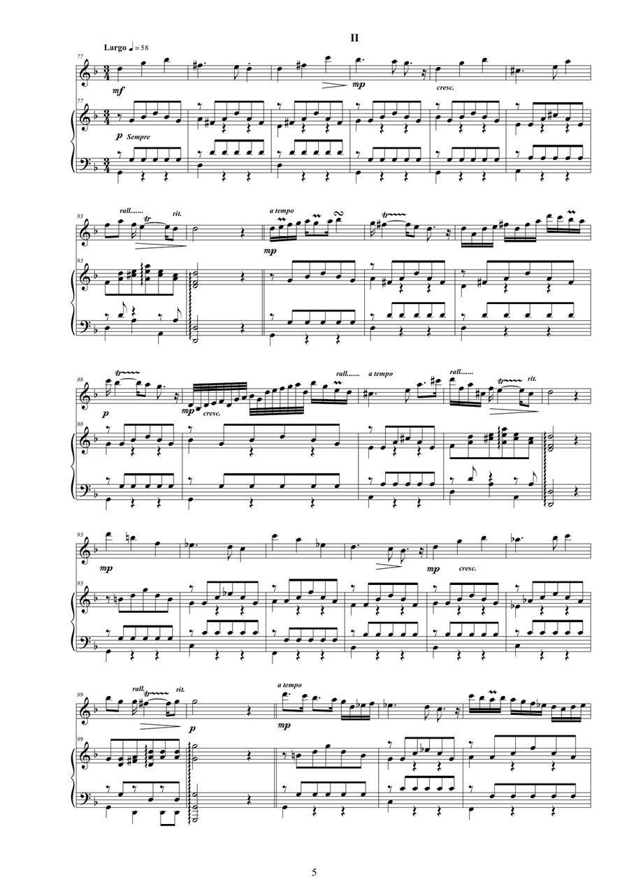 Vivaldi - Violin Concerto in D minor RV 242 Op.8 No.7 for Violin and Piano Violin Solo scores gallery preview page 5