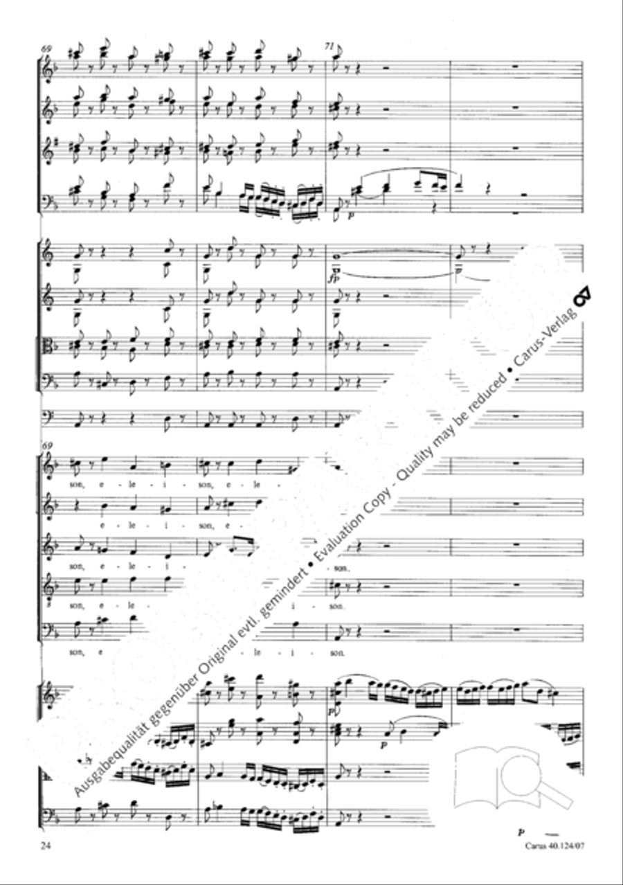 Kyrie in d + Herr Gott, dich loben wir Orchestra scores gallery preview page 25