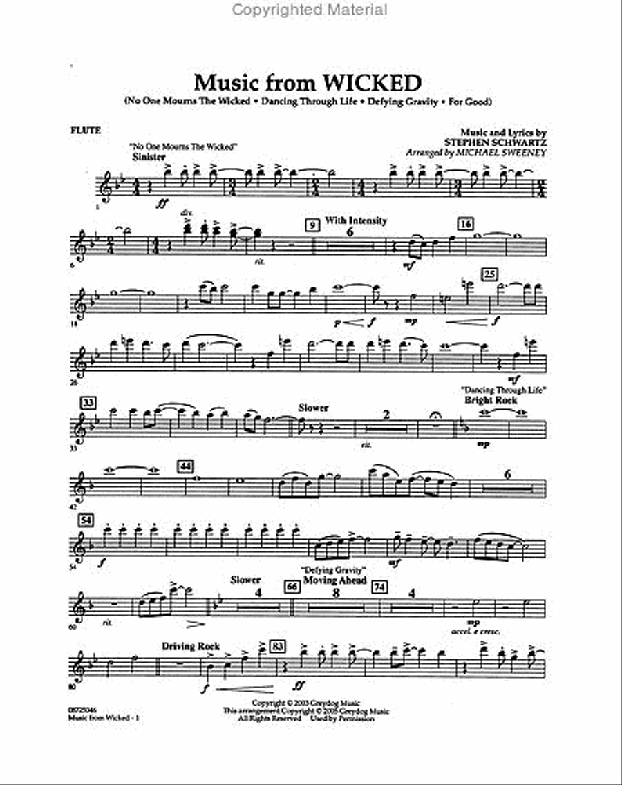 Music from “Wicked” Music from “Wicked” Concert Band scores gallery preview page 7