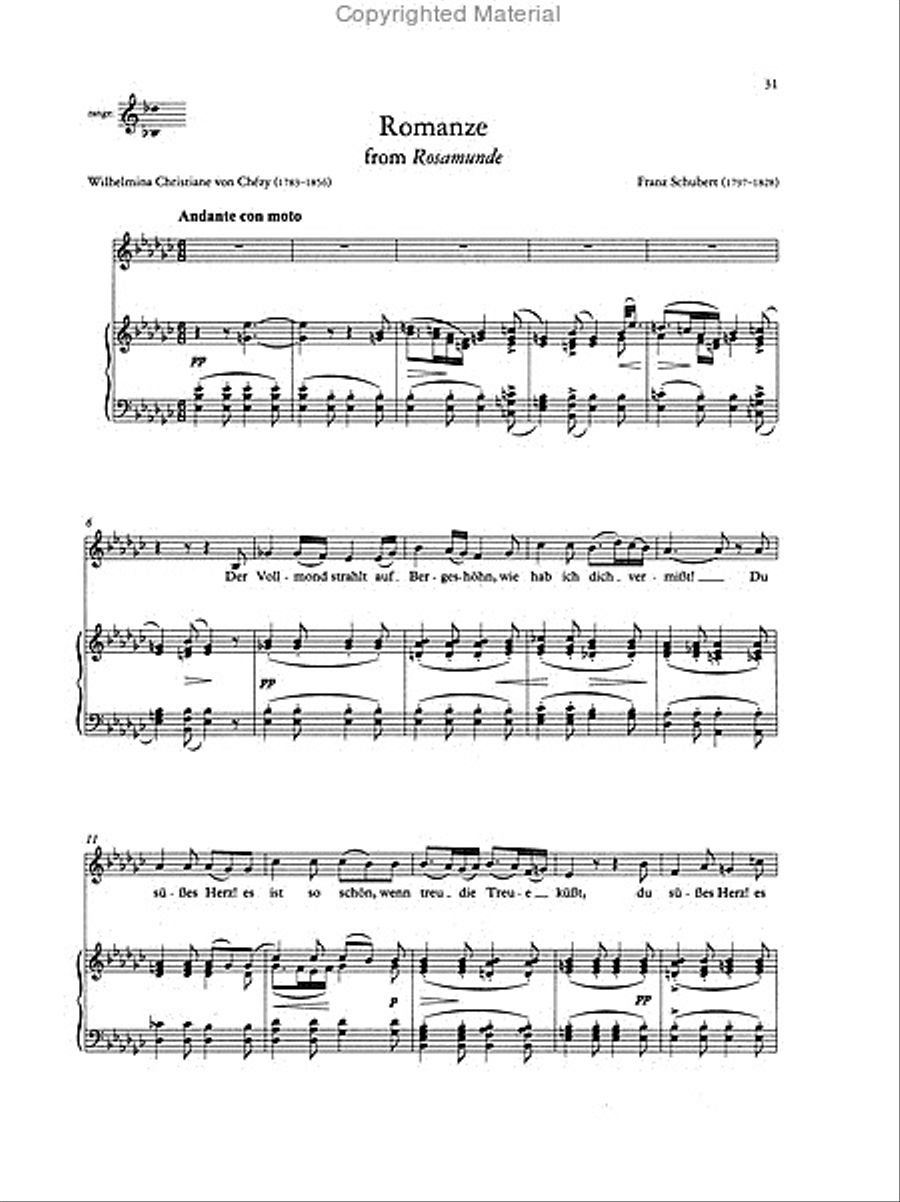 German Lieder of the 19th Century (Medium/Low Voice) Low Voice scores gallery preview page 4