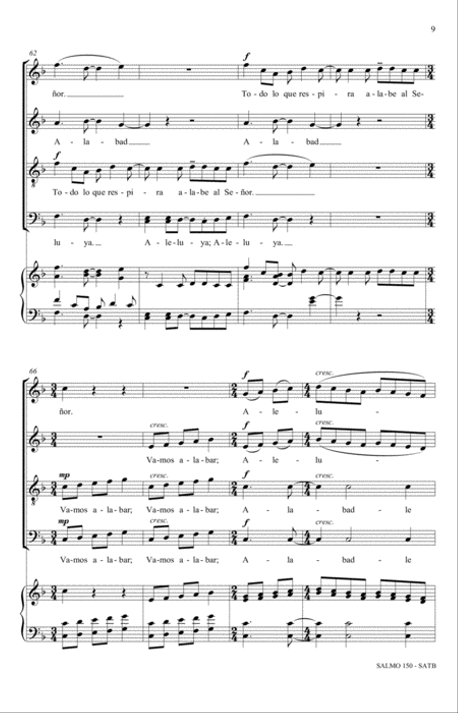 Salmo 150 Salmo 150 4-Part scores gallery preview page 9