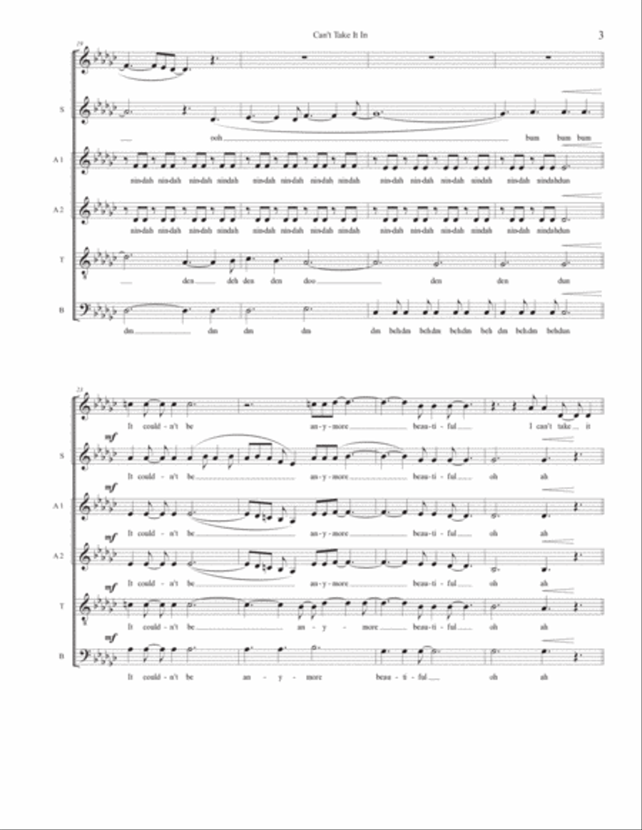 Can't Take It In 4-Part scores gallery preview page 3