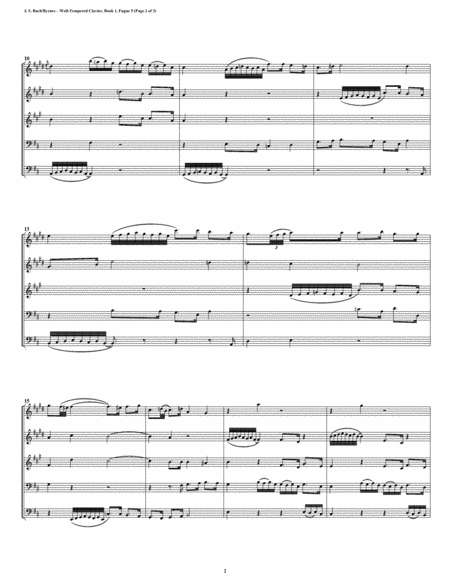 Fugue 05 from Well-Tempered Clavier, Book 1 (Conical Brass Quintet) image number null