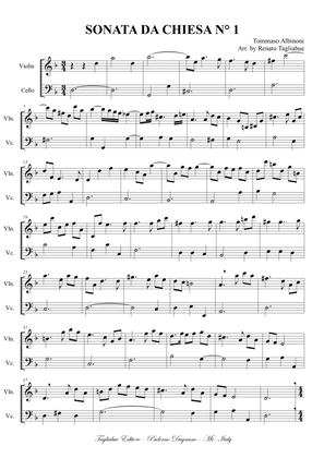 Albinoni - SONATA DA CHIESA No.1, Arr. for Violino and Cello