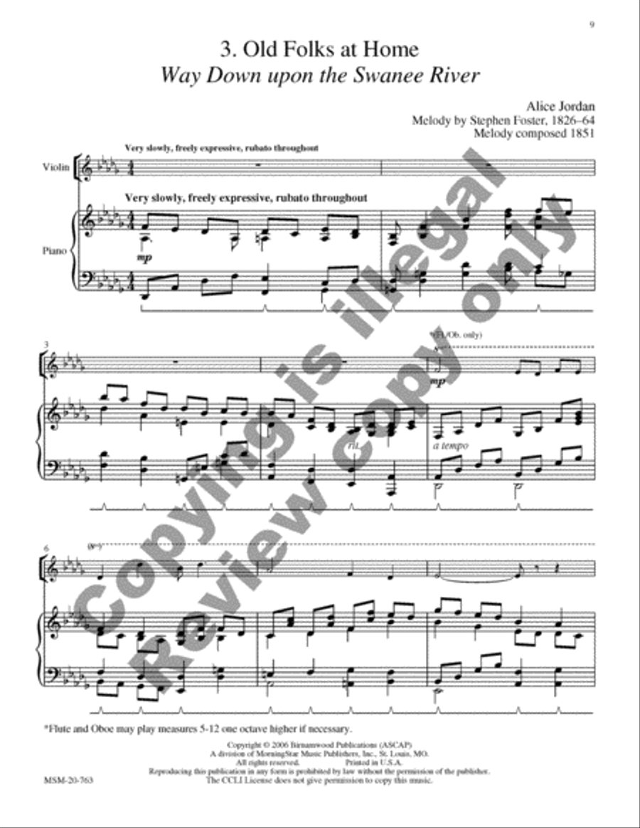 An American Suite for Violin and Piano Violin Solo scores gallery preview page 20
