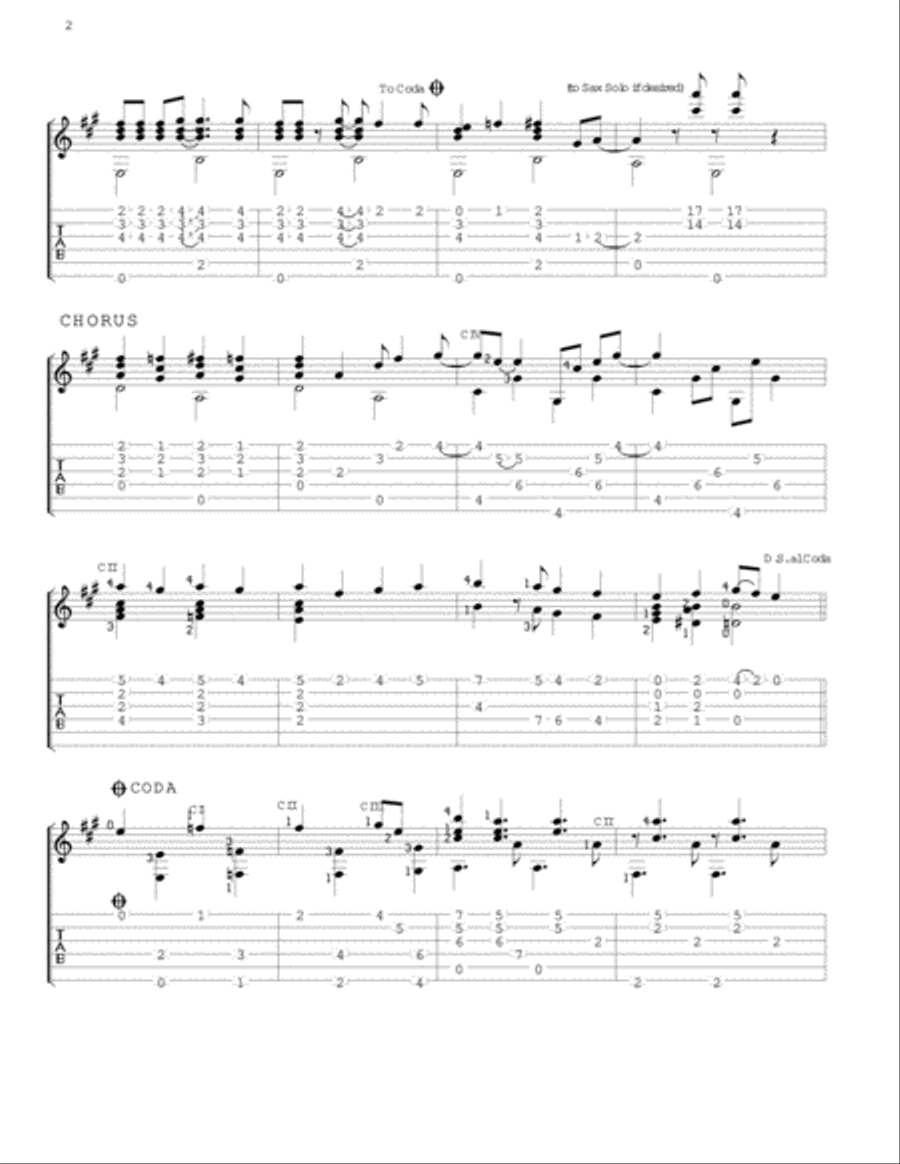 Rockin' Around The Christmas Tree Guitar Tablature scores gallery preview page 2