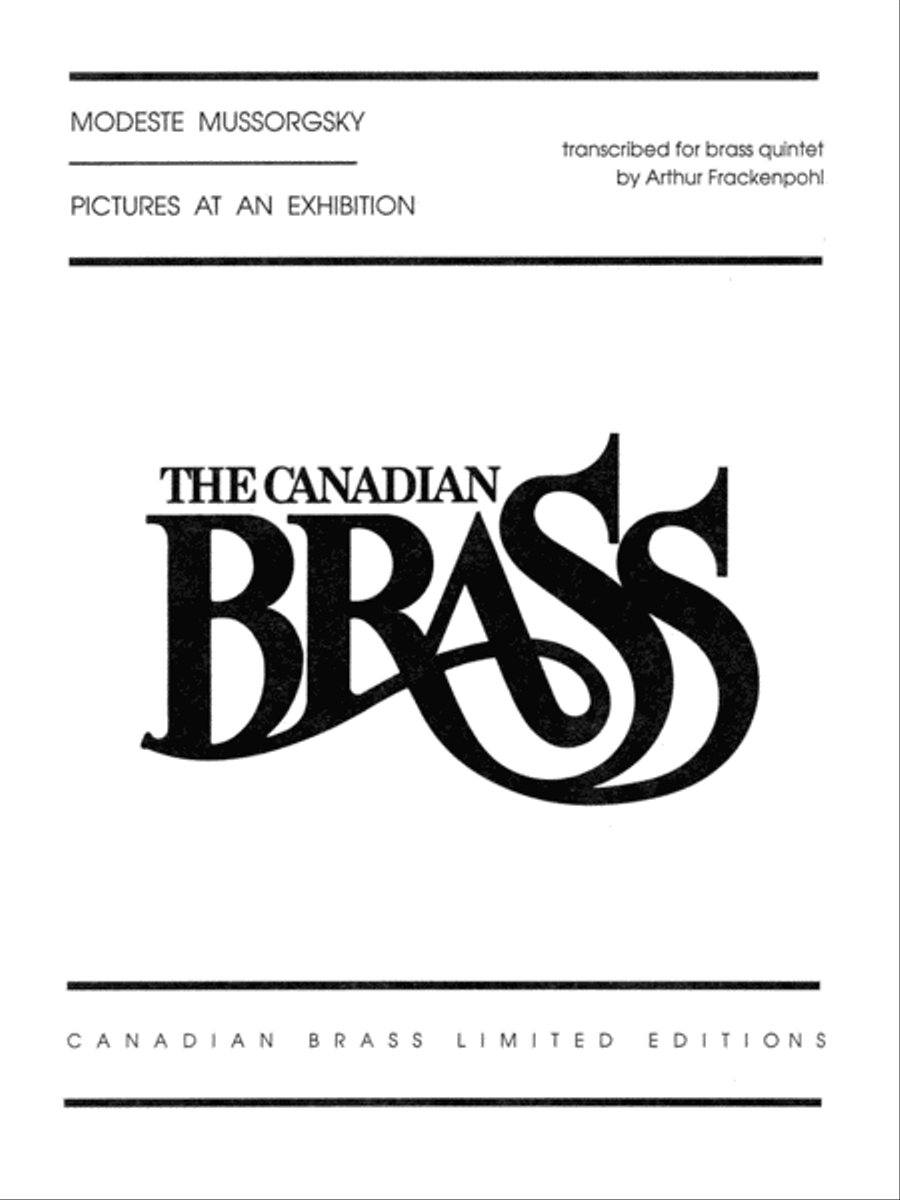 Pictures at an Exhibition Brass Quintet scores gallery preview page 1