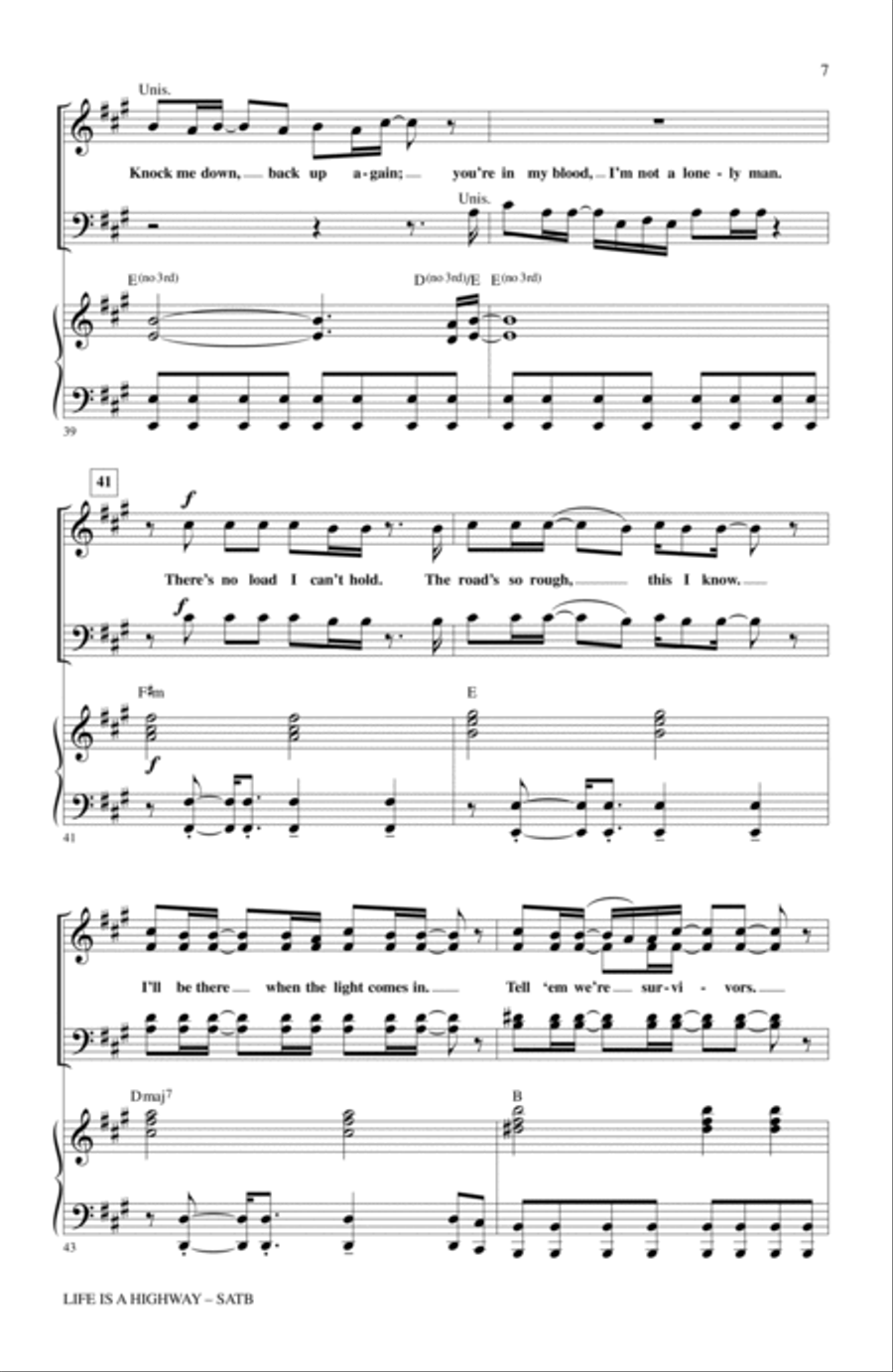 Life Is A Highway (from Cars) (arr. Alan Billingsley) 4-Part scores gallery preview page 6