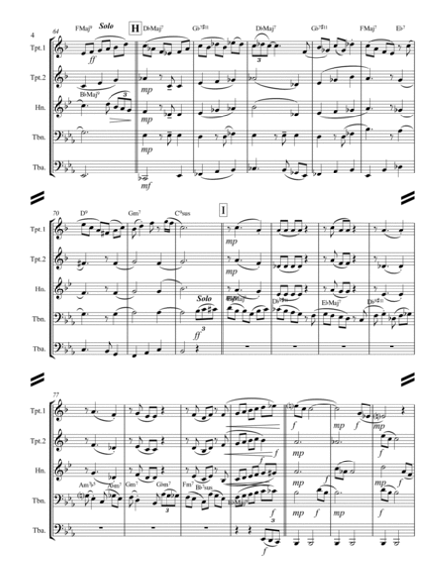 Christmas Time Is Here Brass Ensemble scores gallery preview page 5