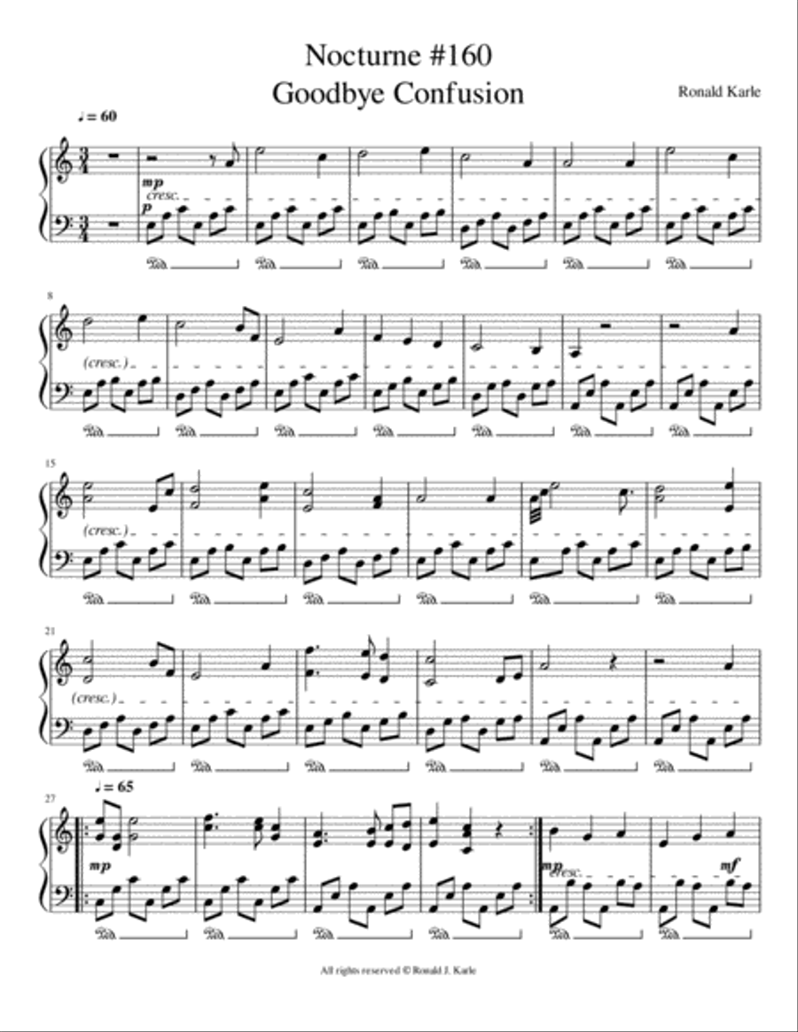 Nocturne #160 Goodbye Confusion Piano Method scores gallery preview page 2