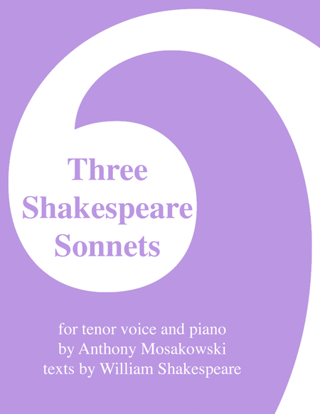 Three Shakespeare Sonnets for Tenor Voice and Piano image number null