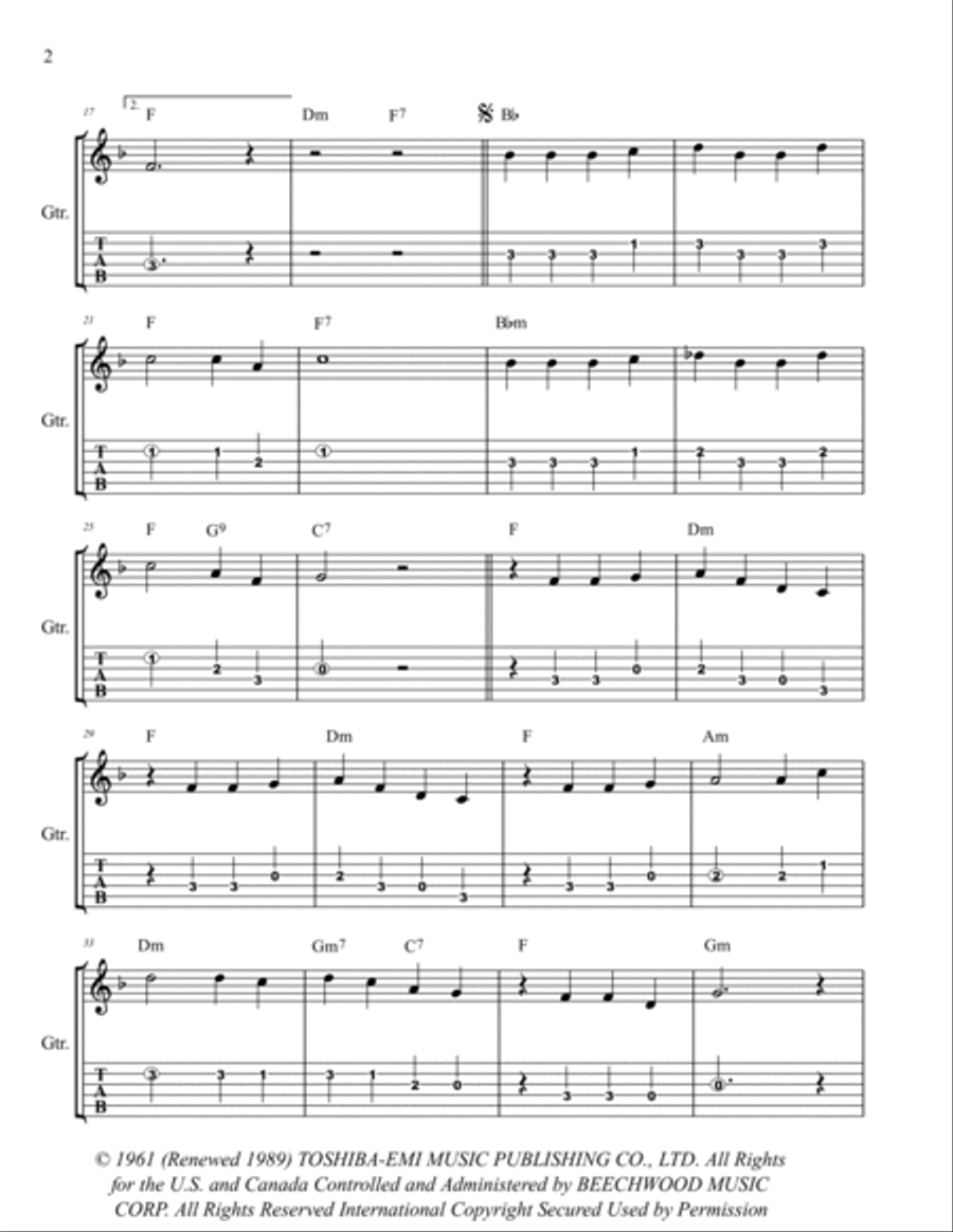 Sukiyaki Sukiyaki Piano scores gallery preview page 2