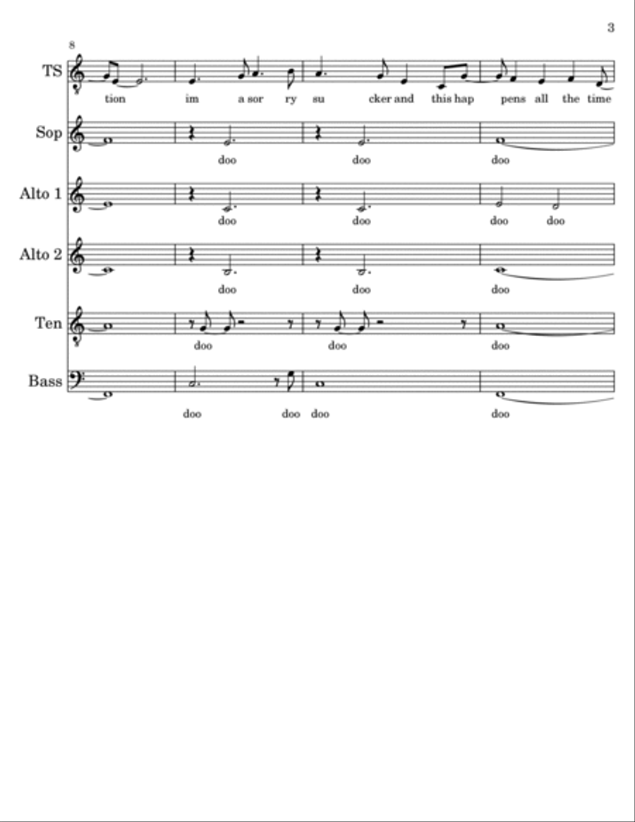 Everybody Talks A Cappella scores gallery preview page 3