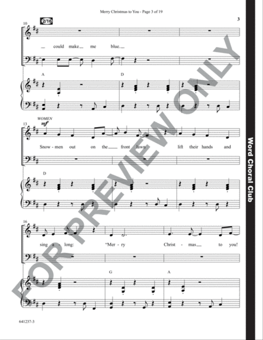 Merry Christmas to You - Anthem Choir scores gallery preview page 4