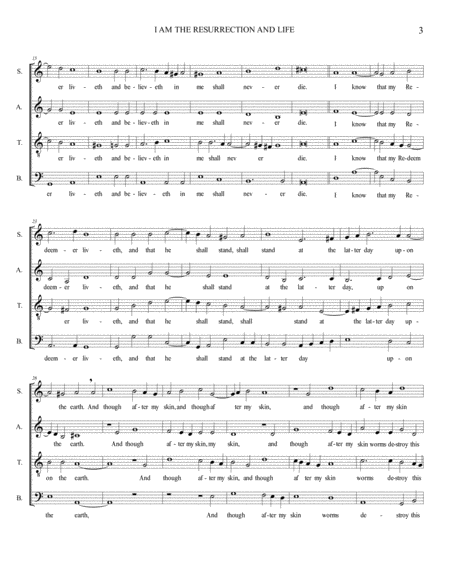 I AM THE RESURRECTION AND LIFE - MORLEY - SATB Choir image number null